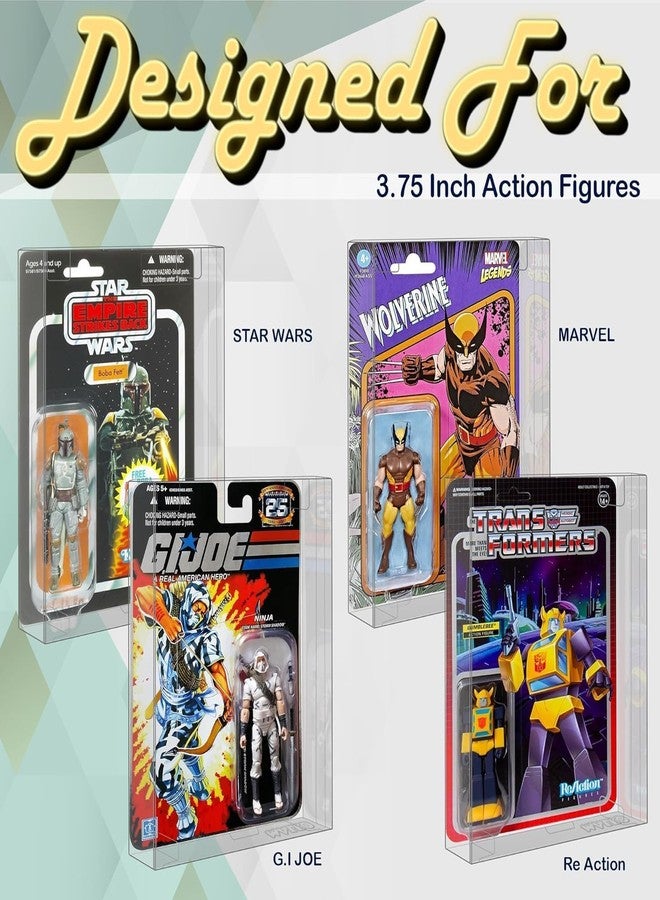 MALKO Protector Display Case for Carded 3.75 Inch Action Figures | Compatible with: Star Wars | Marvel | G.I Joe | 0.5 MM Thick Plastic (12 Pack) - Image 5